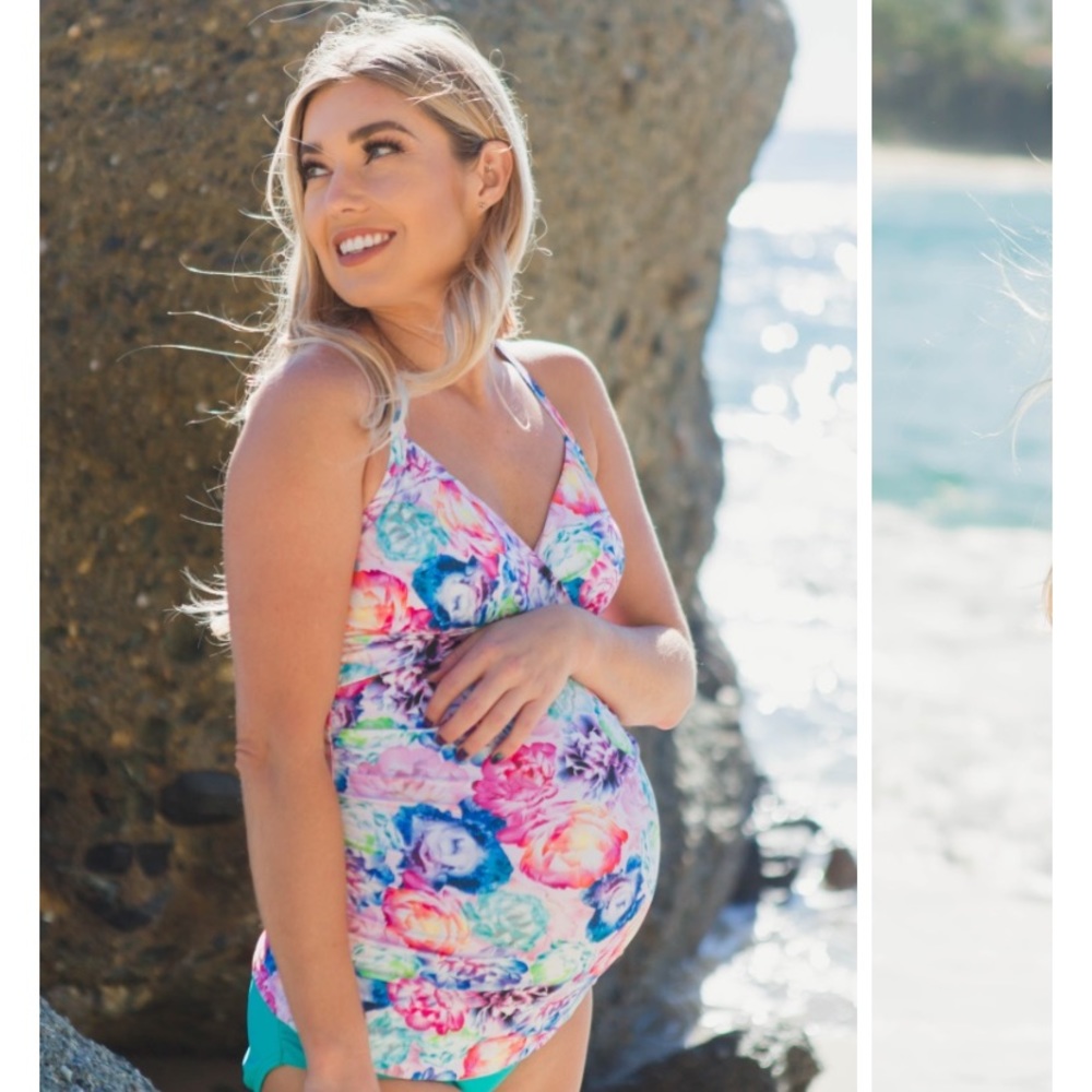 Pink Blush Maternity Tankini